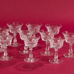 Juego de 10 copas de champán - Val Saint Lambert