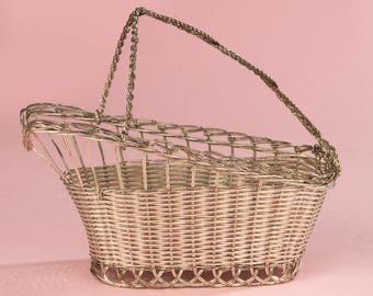 Vintage Silver-Plated Wine Pouring Basket