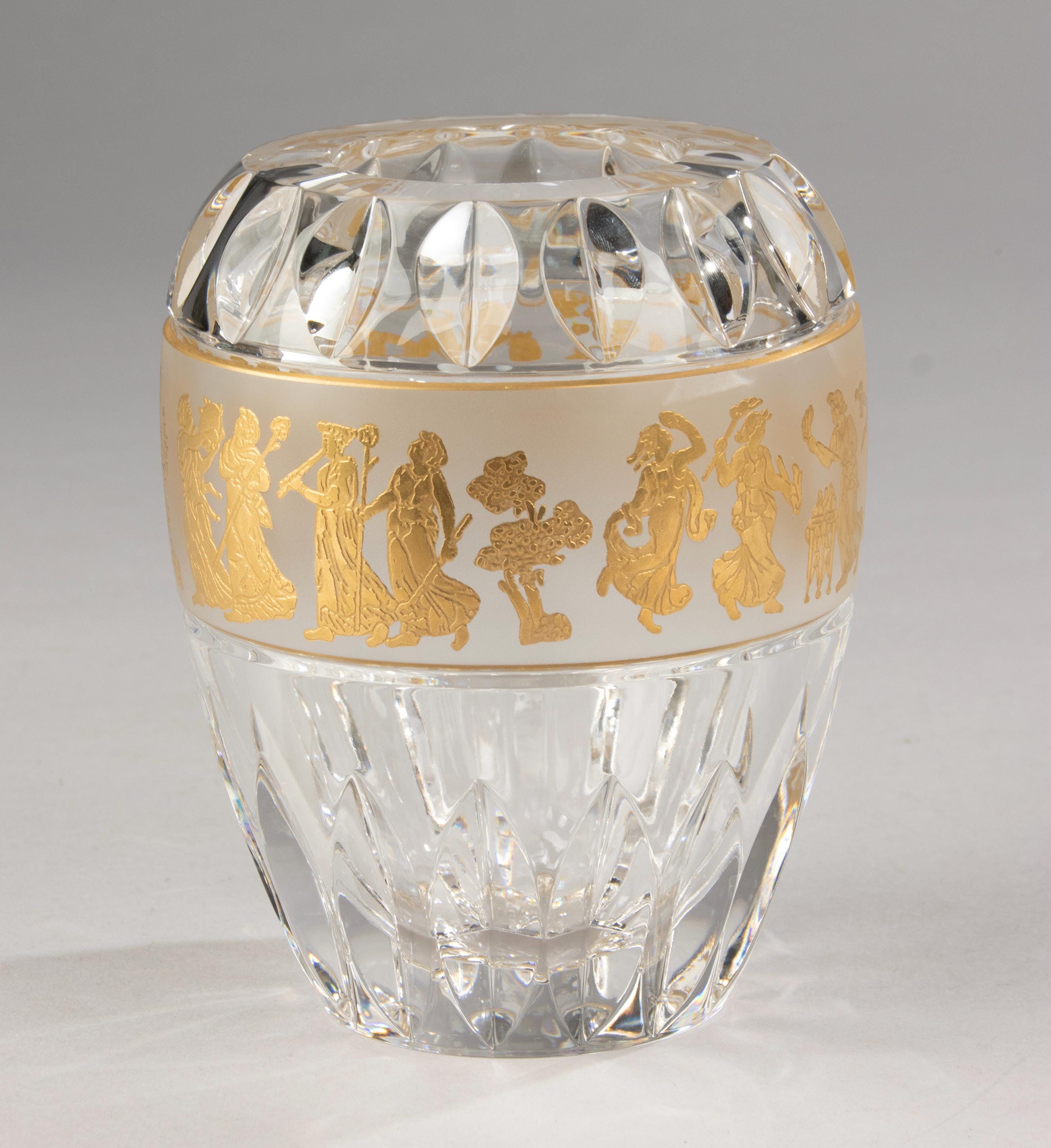 ヴァル・サンランヴェール val saint lambert 花器 花瓶　希少 Val Saint-Lambert ヴァルサンランベール アンティーク 花瓶