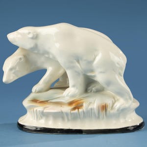 Porcelain Figure - Two Polar Bears - Sitzendorf