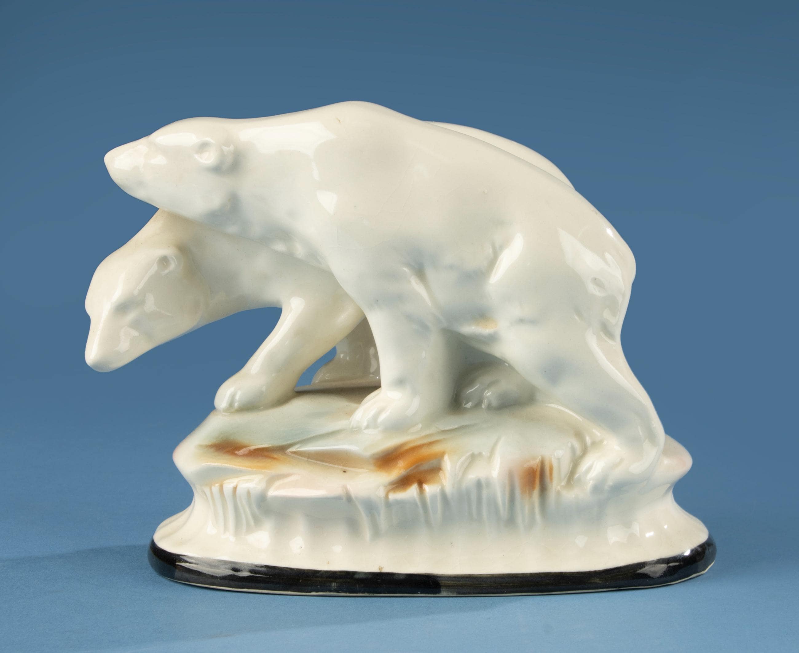  Bulls&Bears 置物 ホワイトポーセリン Polar Bear w/ Scarf – Lichen or Knot Plant Company LLC