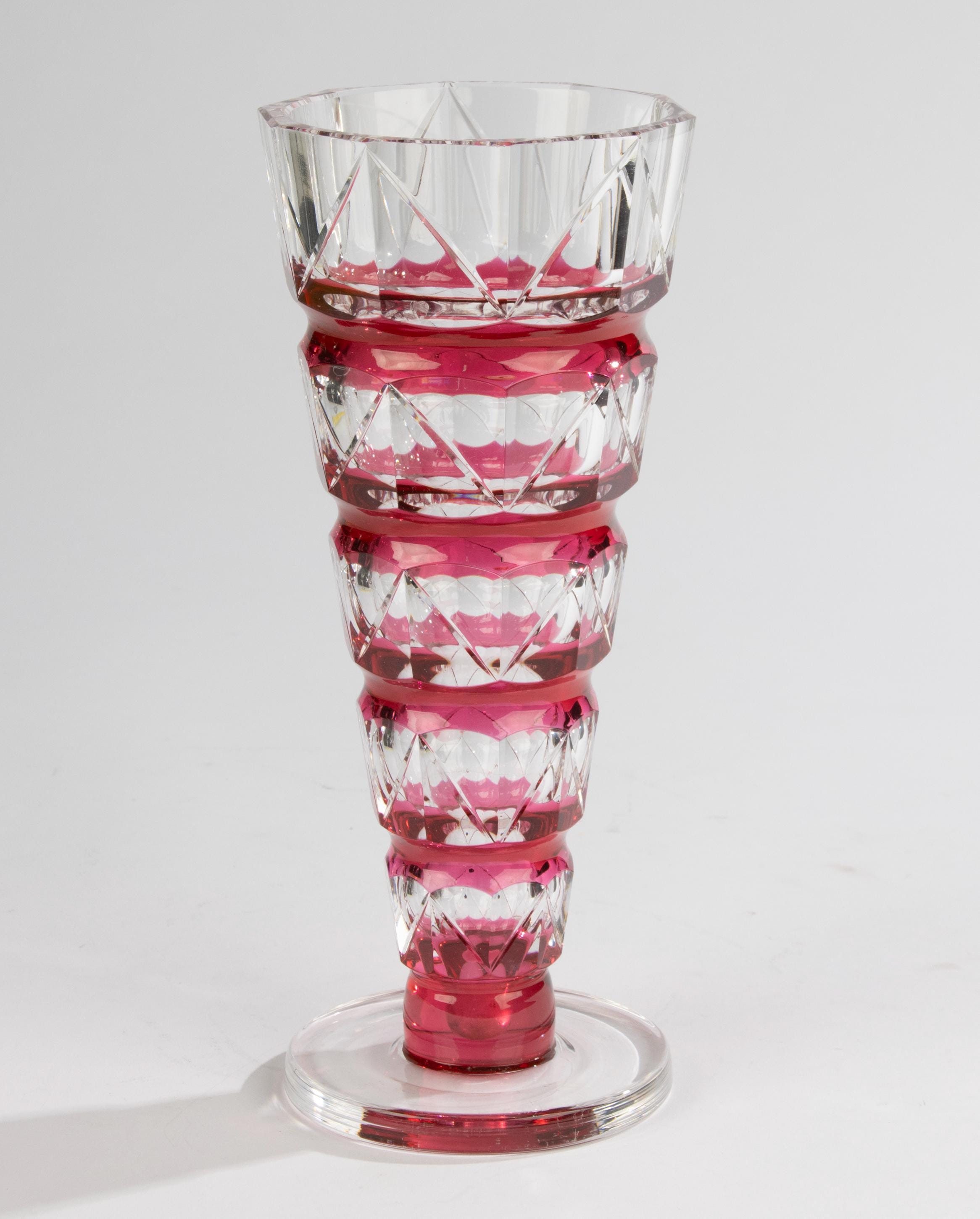 Vase - Val Saint Lambert - Crystal - Etsy
