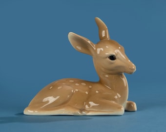 ヴィンテージ ミニチュア 鹿 ボーンチャイナ フィギュア 3 体セット 雌