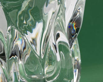 Clear Crystal Vase - Val Saint Lambert - Etsy