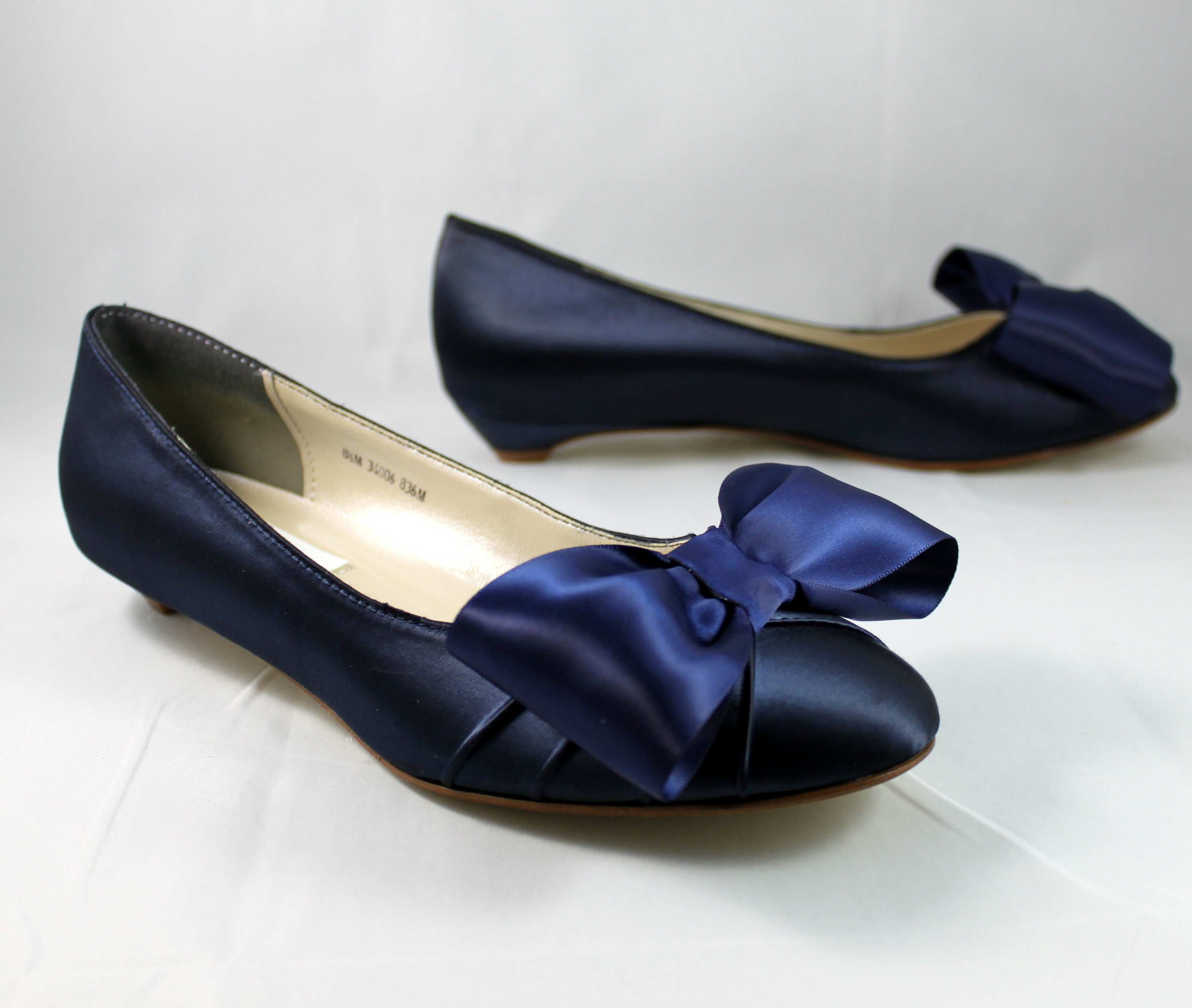 Navy Blue Flat Wedding Shoes