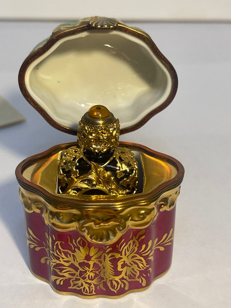 Genuine Limoges Box With French Perfume Bottle Etsy