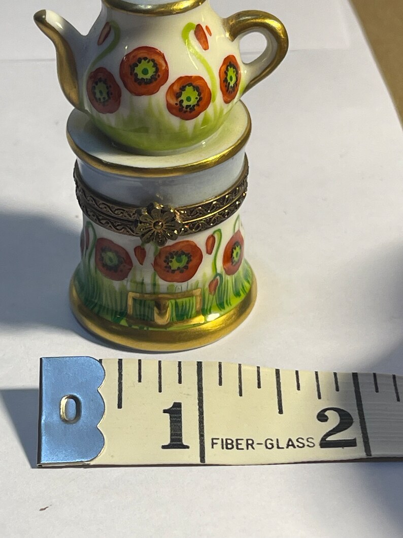 Genuine Limoges Box PV Marque Deposee Teapot With Cup Etsy