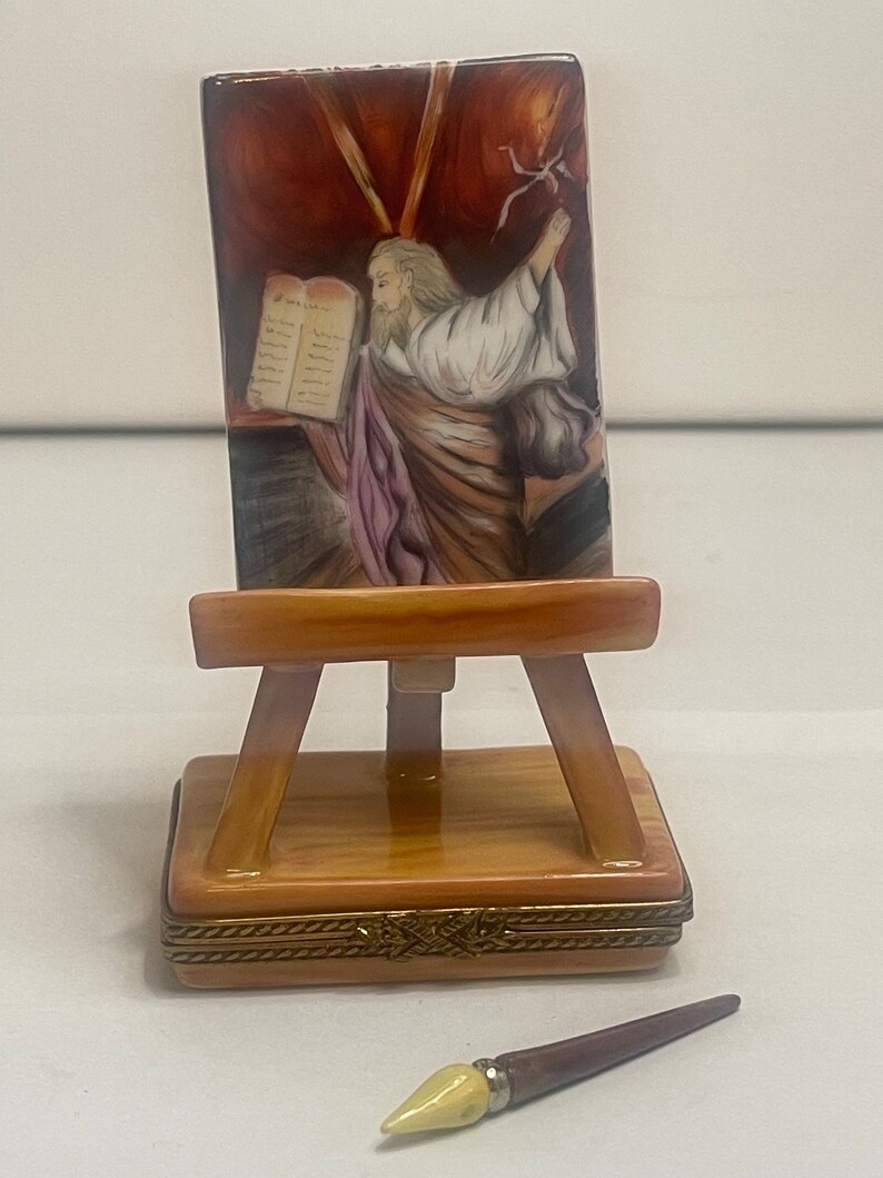 Moses & the Ten Commandments Painting Genuine Limoges Box - Etsy
