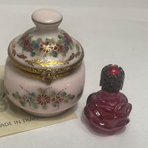 Genuine  Limoges Box  with Jeweled Bottle