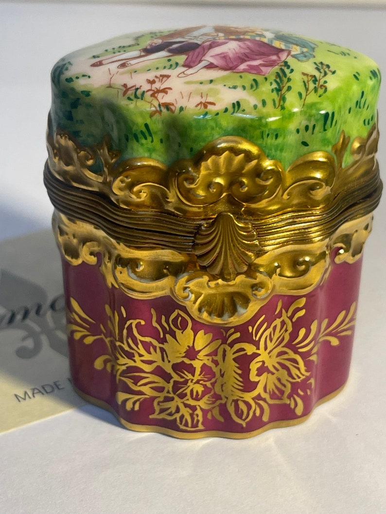 Genuine Limoges Box With French Perfume Bottle Etsy