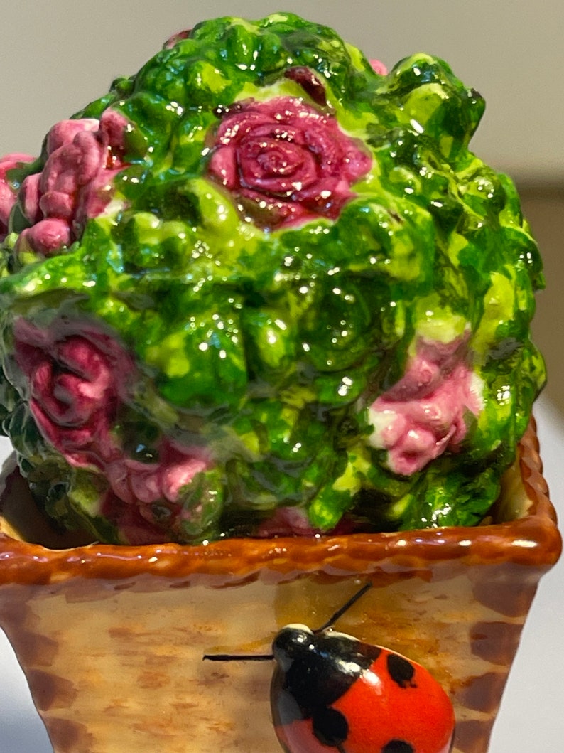 Genuine Limoges Topiary Planter With Ladybug Box Etsy