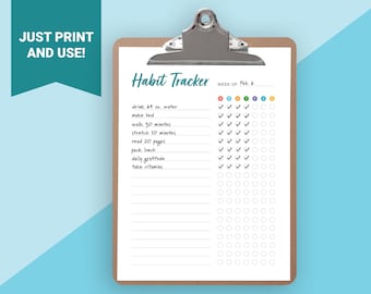 Printable Habit Tracker | Goal Planner (PDF)