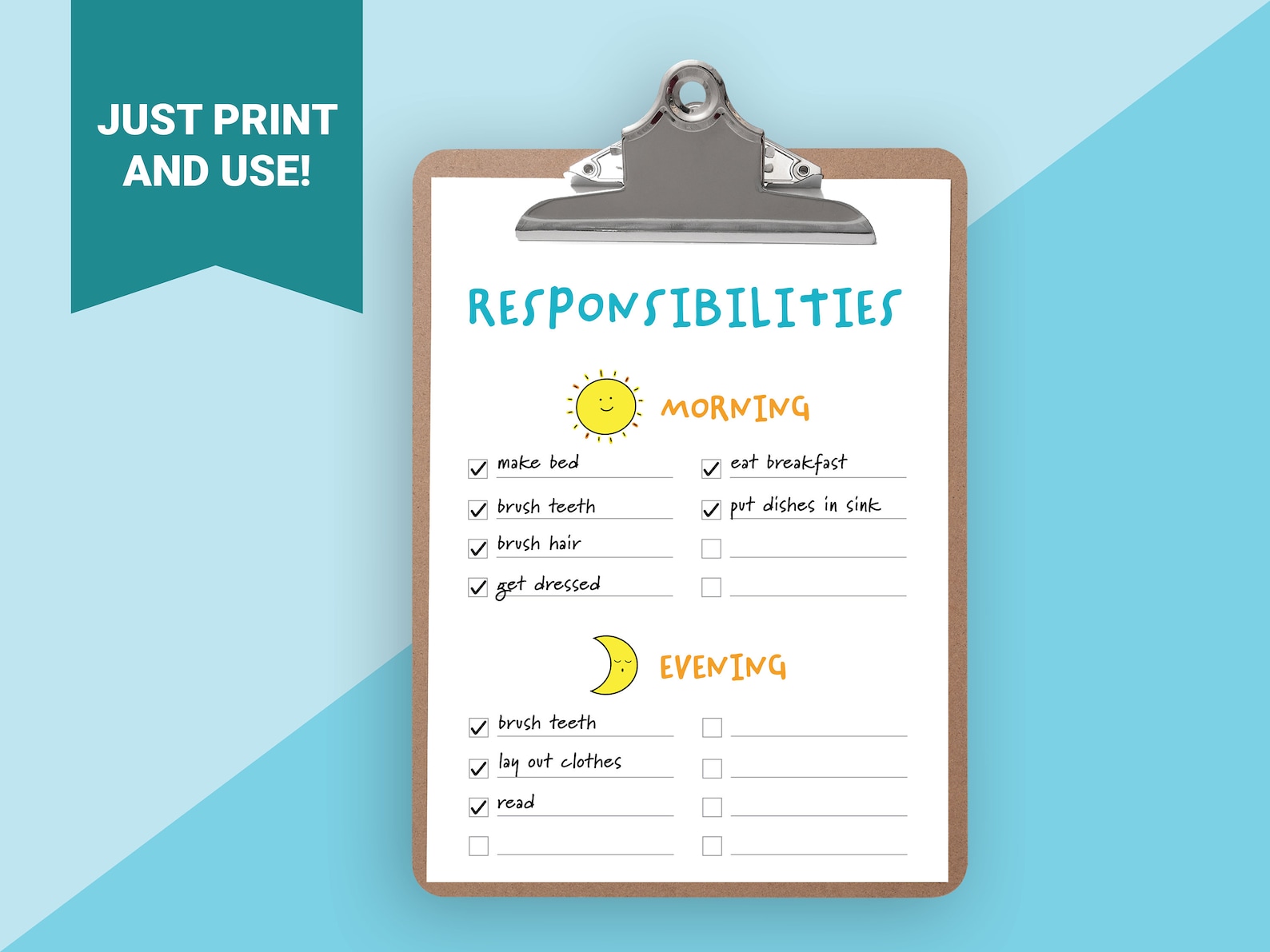 Toddler Routine Chore Chart Chore Chart for Kids Chore Chart Printable