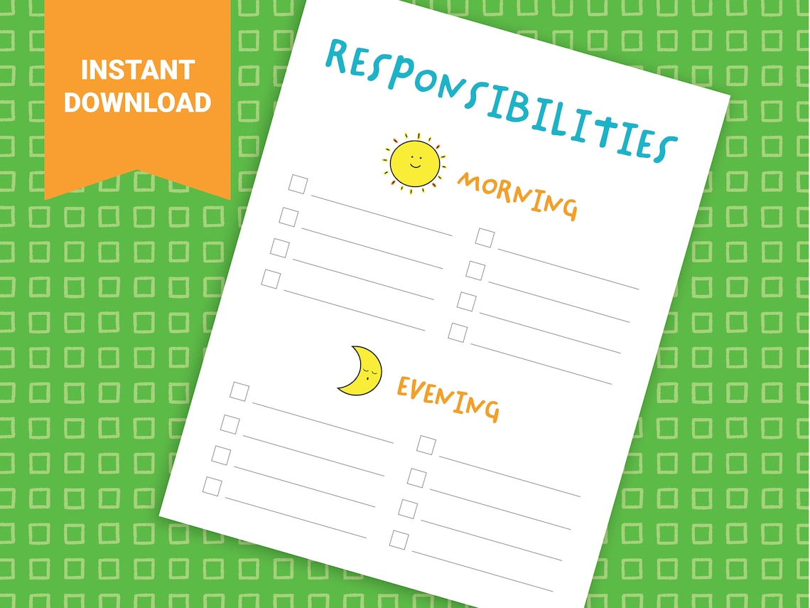 Toddler Routine Chore Chart Chore Chart for Kids Chore Chart Printable