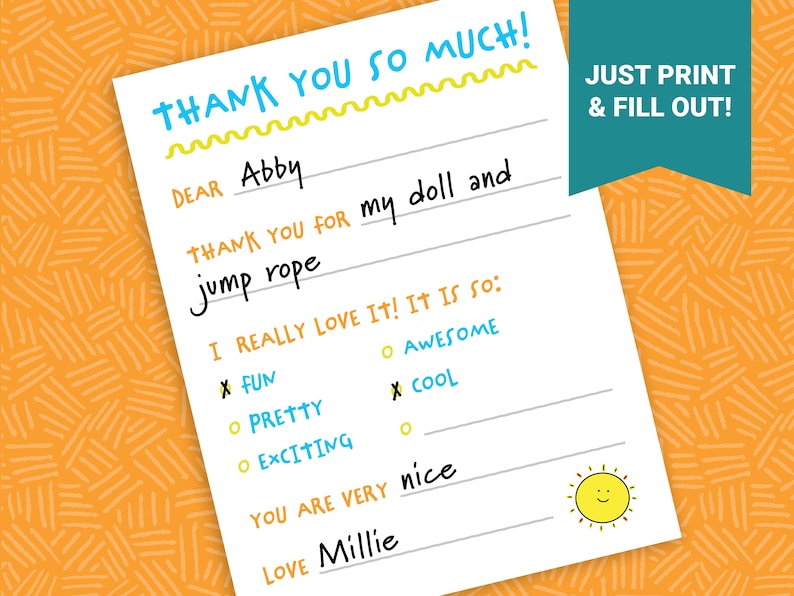 How To Write A Thank You Note For Kids' Birthday Party at Claire ...