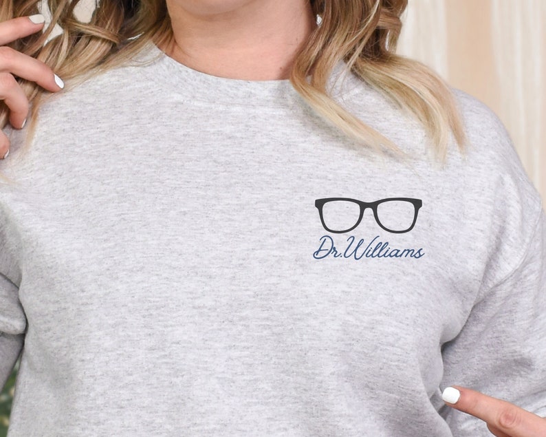 Personalized Optician Sweatshirt, Custom Optometry Sweater, Optometrist ...