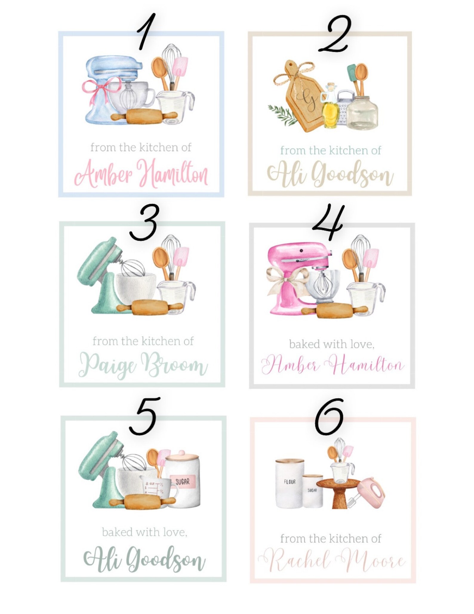 From the Kitchen of Custom Printable Tags - Etsy