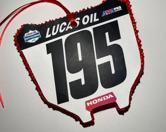 Honda Shape Custom Dirtbike Number Plate Car Freshie