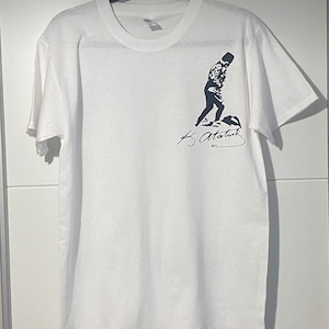 T-shirt Mustafa Kemal Ataturk opdruk en handtekening / handtekening