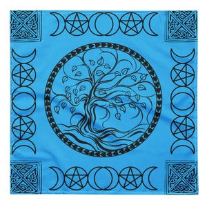 Celtic Tree of Life Altar Cloth Blue