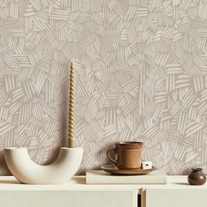 Carta da parati con linee minimaliste scandinave, linee astratte minime, decorazione murale rimovibile, arredamento per la casa, stacca e attacca, arredamento per la casa,