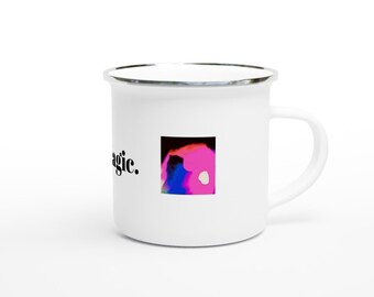 Peace Light Language Transmission, 12oz Enamel Mug