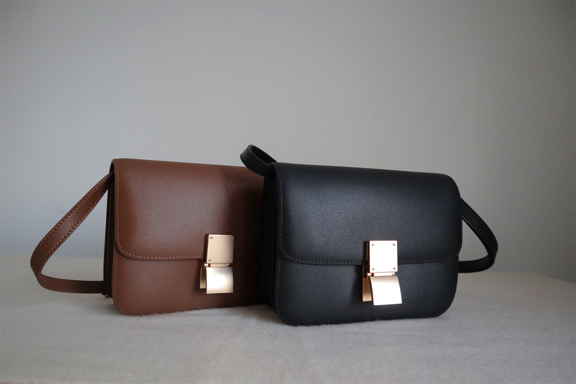 Celine Small Classic Box Bag - Grey Shoulder Bags, Handbags - CEL258544