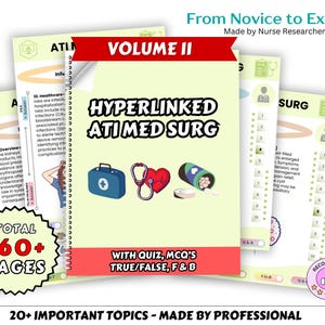 Get a Level 2 or Higher! Adult Medical Surgical ATI CMS Comprehensive Review Study Guide V2, ATI Med Surg, Medical Surgical, Hyperlinked