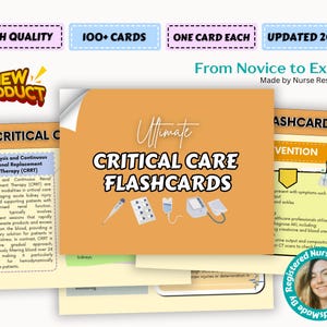 Critical Care Nursing Flashcards 2025 Edition, ICU Study Guide, Med Surg, Nursing Study Guide, Nursing School Notes, Nursing Essentials