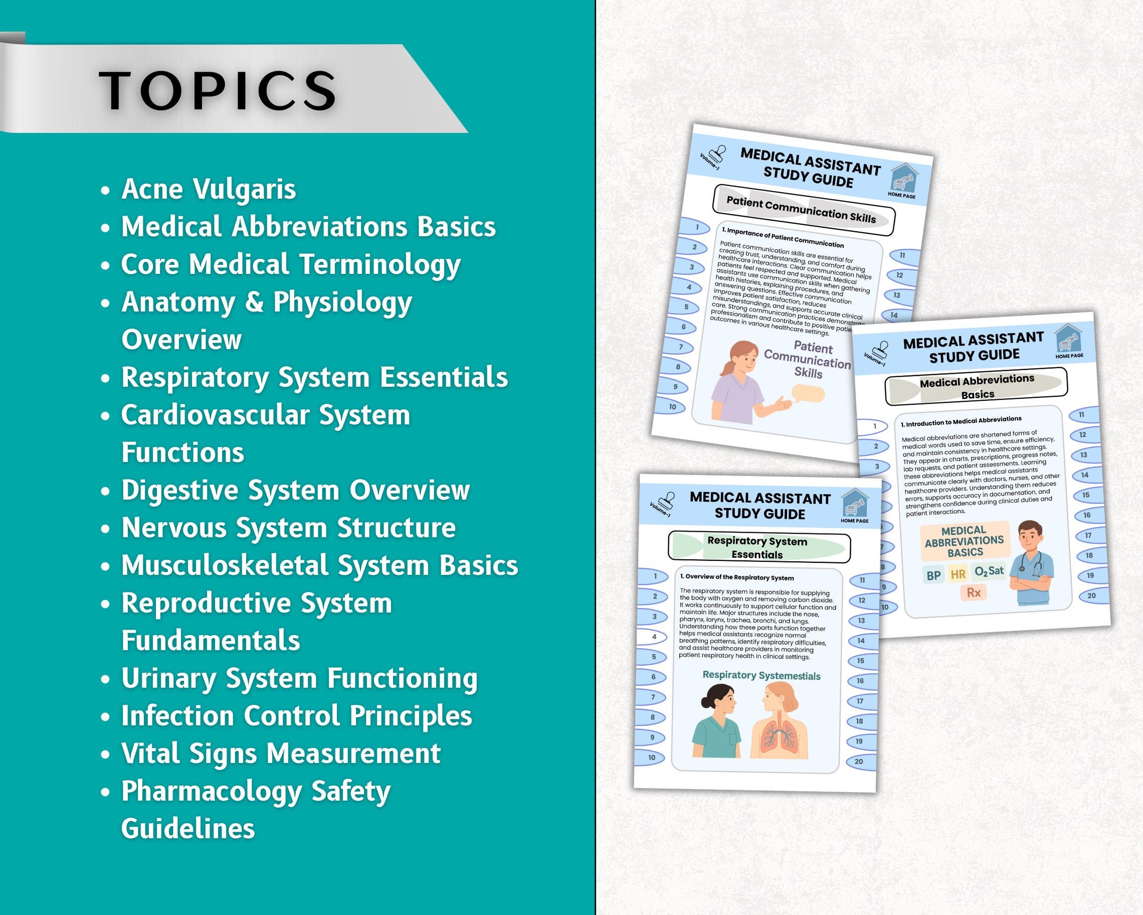 Printable Medical Assistant Work Guide.pdf Medical Assistant Study Guide Hyperlinked, 35+ Topics, 170+ Pages, 2026 ...