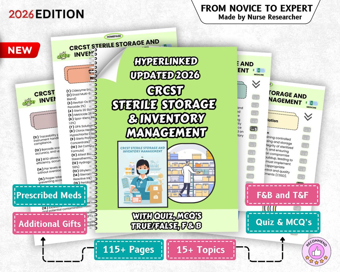 Spd Instruments Printable CRCST Sterile Storage and Inventory Management Study Guide, Sterile ...