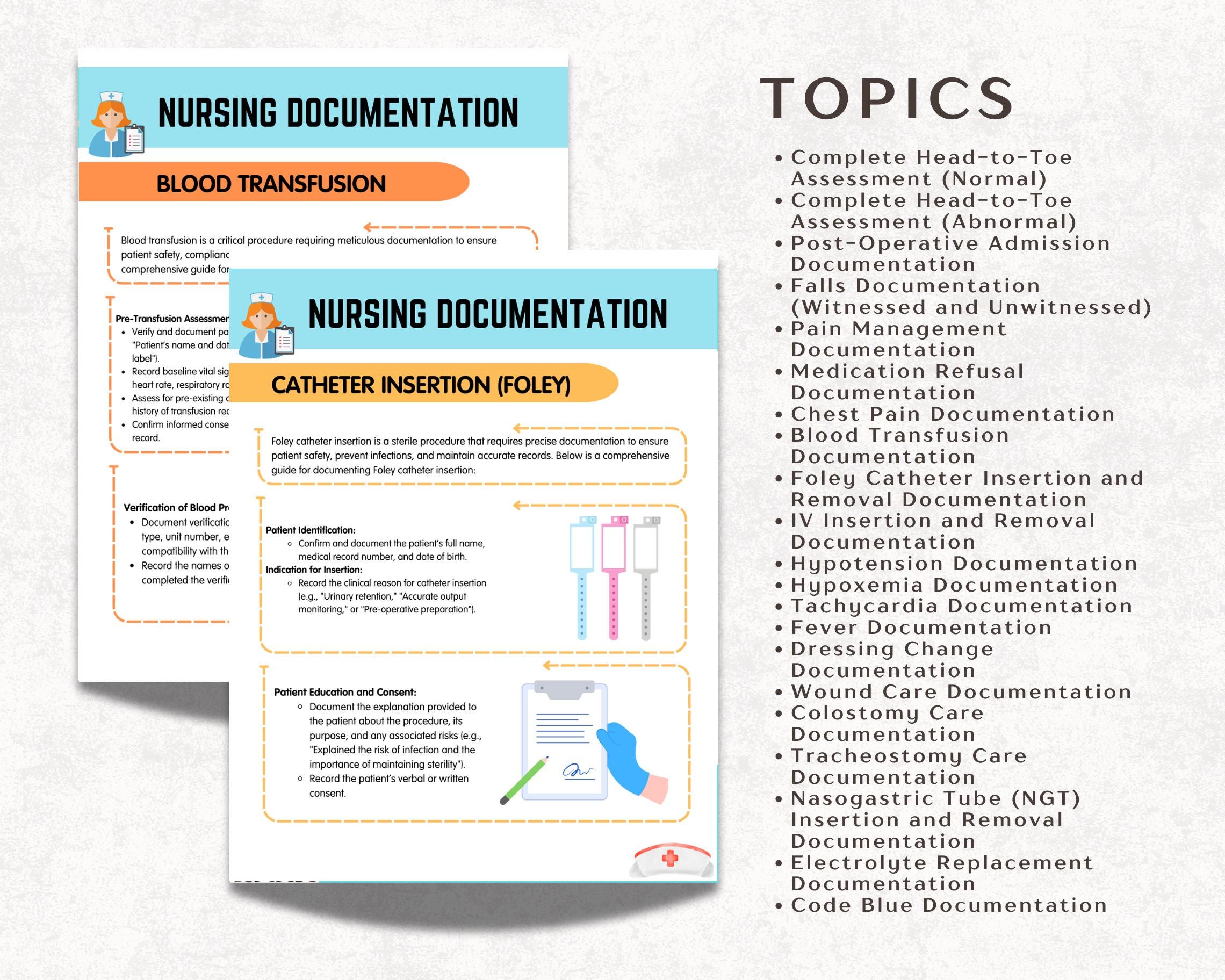 Nursing Documentation Template for Nursing Student Documentation Guide ...