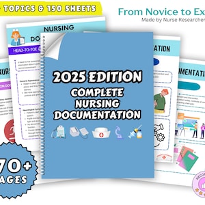 Pflegedokumentationsvorlage für Pflegeschüler-Dokumentationsleitfaden für New Grad Nurse Charting-Leitfaden für Pflegeschüler 100+ Themen PDF