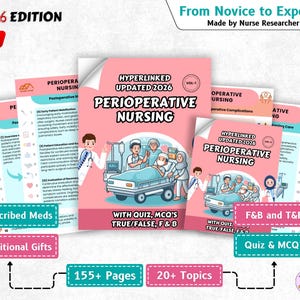 UPGRADED PERIOPERATIVE NURSING, Med Surg, Nursing School Notes, Pdf Hyperlinked 2026
