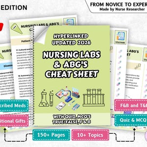 Complete Nursing Lab Values Bundle: Cheatsheet, Memory Tricks, Interpretation Guide for Nursing Students and Healthcare Professional NCLEX