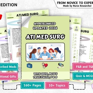Behaal een niveau 2 of hoger! Medisch-chirurgisch ATI CMS uitgebreide beoordeling voor volwassenen Studiegids, ATI Med Surg, medisch-chirurgisch, verpleegkundige opmerkingen