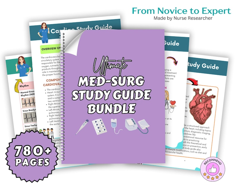 Med-surg Study Bundle 870+ Pages, Nursing Study Guide, Med Surg Notes ...