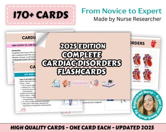 170+ Cardiac Disorders Flashcards 2025, Cardiovascular System, Med Surg, Nursing Study Guide, Nursing Study Notes, Anatomy Physiology Notes
