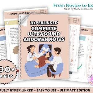 Hyperlinked Ultrasound School Abdomen Bundle Ultrasound student study notes, Sonography school Ultrasound tech study guide Ultrasound tech