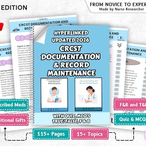Guía de estudio para el mantenimiento de registros de documentación del CRCST, 9.ª edición, notas de estudio de SPD sobre procesamiento estéril, instrumentos quirúrgicos, revisión técnica del CBSPD