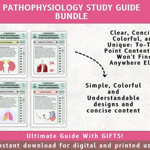 Pathophysiology Study Guide Bundle Hyperlinked, Pathophysiology Nursing, Nurse Notes, Nursing Bundle, Pathophysiology Notes, Nursing School image 6