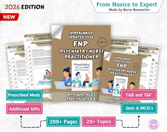 Fnp Mental Health Notes, FNP Study Guide, FNP Nervous System, Nurse Practitioner Clinical Guide and Notes Complete, FNP Psychiaatric