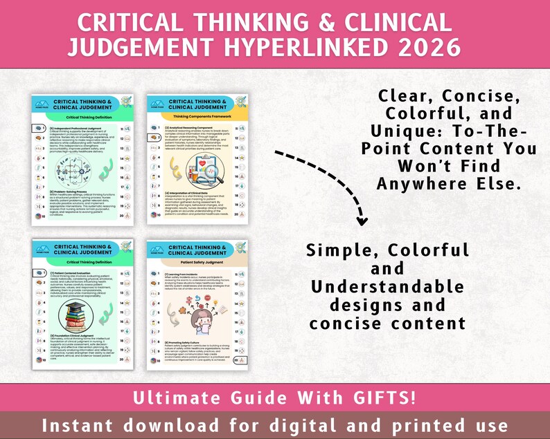 Nursing School Study Guide – Critical Thinking Review, Hyperlinked 2026 ...