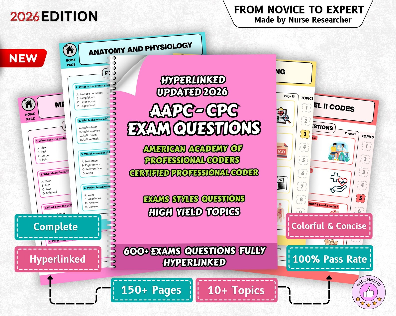 AAPC CPC Exam Ultimate Practice Questions Pack - 155+ Pages, NEW 2026 ...