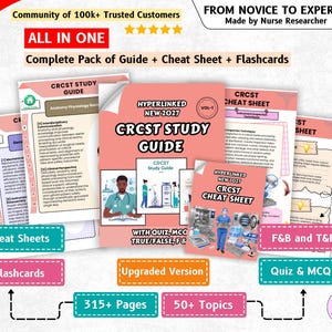 CRCST Exam Study Guide 9th Edition Guide, Sterile Processing SPD Tech Review, NEW 2027 (Digital Download)