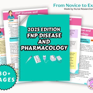 UPDATED for 2025! FNP Review Study Guide for Family Nurse Practitioner Board Exam Disease and Pharmacology