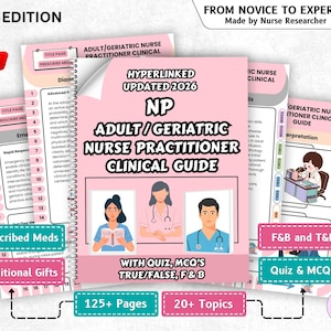 NP Adult Geriatric Study Guide, Family Nurse Practitioner Clinical Pocket Guide, FNP Board Review, Nurse Practitioner Guide, NP Pocket Guide
