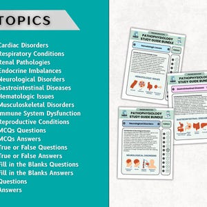 Pathophysiology Study Guide Bundle Hyperlinked, Pathophysiology Nursing, Nurse Notes, Nursing Bundle, Pathophysiology Notes, Nursing School image 4