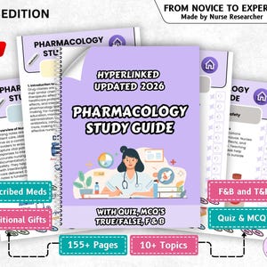 Nursing Pharmacology Study Guide Bundle (PDF)