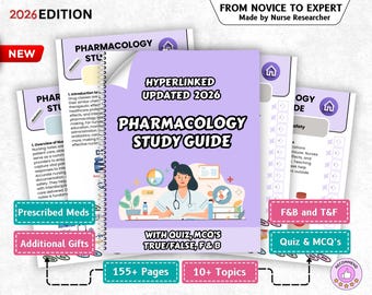 Nursing Pharmacology Study Guide Bundle (PDF)